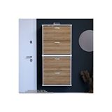 Modilayn Umay' 2 Li Asma Antre Hol 72 X 148 X 25, 5 Cm’ Lik 4 Düşer Kapak 8 Göz Bölmeli Ayakkabılık Beyaz