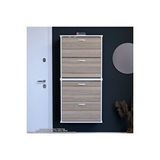 Modilayn Umay' 2 Li Asma Antre Hol 72 X 148X 25, 5 Cm’ Lik 4 Düşer Kapak 8 Raf Bölmeli Ayakkabılık