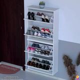 Modilayn Umay' 2 Li Asma Antre Hol 72 X 156 X 25,5 Cm’ Lik 4 Düşer Kapak 8 Bölmeli Ayakkabılık