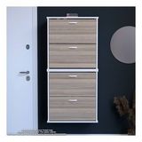 Modilayn UMAY' 2 Li Asma Antre Hol 72x156x25, 5 cm’ lik 4 Düşer Kapak 8 Raf Bölmeli Ayakkabılık