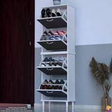 Modilayn Umay' 2 Li Kapı Önü 52X 168 X 26 Cm’ Lik 4 Düşer Kapak 8 Göz Bölmeli Ayakkabılık