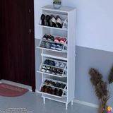 Modilayn Umay' 2 Li Kapı Önü 52X168x 26 Cm’ Lik 4 Düşer Kapak 8 Göz Bölmeli Ayakkabılık