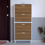 Modilayn Umay' 2 Li Kapı Önü 72 X 160 X 25,5 Cm’ Lik 4 Düşer Kapak 8 Göz Bölmeli Ayakkabılık
