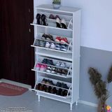 Modilayn UMAY' 2 Li Kapı Önü 72 x 168 x 25,5 cm’ lik 4 Düşer Kapak 8 Göz Bölmeli Ayakkabılık