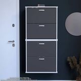 Modilayn Umay 2'Li Asma Antre Hol 72X156x25, 5 Cm’ Lik 4 Düşer Kapak 8 Göz Bölmeli Ayakkabılık