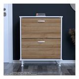 Modilayn Umay Antre Hol 72X90x26 Cm’ Lik 2 Düşer Kapak 4 Raf Göz Bölmeli Ayakkabılık