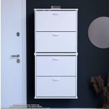 Modilayn Umay Asma Antre Hol 72 X 148 X 25,5 Cm’ Lik 4 Düşer Kapak 8 Göz Bölmeli Ayakkabılık