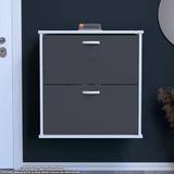 Modilayn Umay Asma Antre Hol 72 X 78 X 25,5 Cm’ Lik 2 Düşer Kapak 4 Göz Bölmeli Ayakkabılık