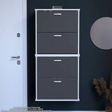 Modilayn Umay Asma Antre Hol 72X156x25,5 Cm’ Lik 4 Düşer Kapak 8 Göz Bölmeli Ayakkabılık
