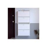 Modilayn Umay Asma Kapı Önü 52 X 148 X 25,5 Cm’ Lik 4 Düşer Kapak 8 Göz Raf Bölmeli Ayakkabılık Beyaz
