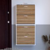 Modilayn Umay Asma Kapı Önü 52 X 148 X 25,5 Cm’ Lik 4 Düşer Kapak 8 Göz Raf Bölmeli Ayakkabılık