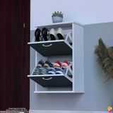 Modilayn UMAY Asma Kapı Önü 52x 78 x 26 cm’ lik 2 Düşer Kapak 4 Göz Bölmeli Ayakkabılık