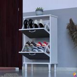 Modilayn Umay Kapı Önü 52X 90X 26 Cm’ Lik 2 Düşer Kapak 4 Göz Bölmeli Ayakkabılık