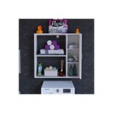 Modilayn Urla 90 X 85,5 X 32,5 Cm Makine Üstü Çok Amaçlı Asma Mutfak ve Banyo Dolabı Beyaz