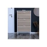 Modilayn Varbi Antre Hol 72 X 119 X 25,5 Cm Lik 3 Düşer Kapak 6 Göz Raf Bölmeli Ayakkabılık Beyaz
