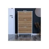 Modilayn Varbi Antre Hol 72 X 119x 25, 5 Cm’ Lik 3 Düşer Kapak 6 Göz Raf Bölmeli Ayakkabılık Beyaz