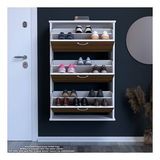 Modilayn Varbi Asma Antre 72X115x26 Cm’lik 3 Düşer Kapak 6 Göz Bölmeli Ayakkabılık