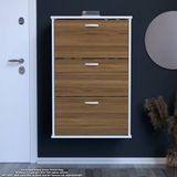 Modilayn VARBİ Asma Antre Hol 72 x 107 x 25, 5 cm’ lik 3 Düşer Kapak 6 Göz Bölmeli Ayakkabılık