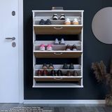 Modilayn VARBİ Asma Antre Hol 72 x 115 x 26 cm’ lik 3 Düşer Kapak 6 Göz Bölmeli Ayakkabılık