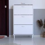 Modilayn Varbi Kapı Önü 52 X 119 X 25,5 Cm’ Lik 3 Düşer Kapak 6 Göz Raf Bölmeli Ayakkabılık