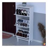 Modilayn Varbi Kapı Önü 52 X 127 X 25, 5 Cm’ Lik 3 Düşer Kapak 6 Göz Bölmeli Ayakkabılık