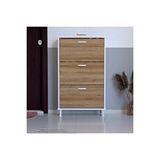 Modilayn Varbi Kapı Önü 72 x 119 x 25,5 Cm’ Lik 3 Düşer Kapak 6 Göz Raf Bölmeli Ayakkabılık - Beyaz