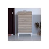 Modilayn Varbi Kapı Önü 72 X 119x 25, 5 Cm’ Lik 3 Düşer Kapak 6 Göz Raf Bölmeli Ayakkabılık Beyaz
