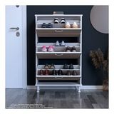 Modilayn Varbi Kapı Önü 72X 127 X 26 Cm’ Lik 3 Düşer Kapak 6 Göz Raf Bölmeli Ayakkabılık