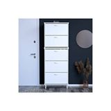 Modilayn Varbi Umay' 2 Li Antre Hol 72 X193x 25, 5 Cm’ Lik 5 Düşer Kapak 10 Göz Raflı Ayakkabılık - Beyaz