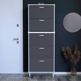Modilayn Varbi Umay' 2 Li Antre Hol 72X 205X 26 Cm’ Lik 5 Düşer Kapak 10 Göz Raflı Ayakkabılık