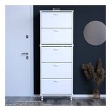 Modilayn Varbi Umay' 2 Li Antre Hol 72X205 X26 Cm’ Lik 5 Düşer Kapak 10 Göz Raflı Ayakkabılık