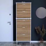Modilayn Varbi Umay' 2 Li Antre Hol 72X205x26 Cm’ Lik 5 Düşer Kapak 10 Raflı Ayakkabılık