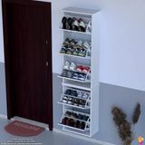 Modilayn Varbi Umay' 2 Li Asma Kapı Önü 52X193x25,5 Cm’ Lik 5 Düşer Kapak 10 Göz Bölmeli Ayakkabılık