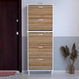 Modilayn Varbi Umay' 2 Li Kapı Önü 52X205x26 Cm’ Lik 5 Düşer Kapak 10 Göz Bölme Raf Ayakkabılık