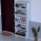 Modilayn Varbi Umay' 2 Li Kapı Önü 72X205x26 Cm’ Lik 5 Düşer Kapak 10 Göz Bölme Raf Ayakkabılık