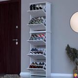 Modilayn Verve Antre 52X194x26 Cm’lik 5 Düşer Kapak 10 Göz Bölmeli Ayakkabılık