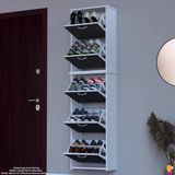 Modilayn Verve Asma Antre 52X194x26 Cm’ Lik 5 Düşer Kapak 10 Göz Bölmeli Ayakkabılık
