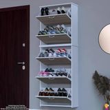 Modilayn Verve Asma Antre 72X 194 X26 Cm Lik 5 Düşer Kapak 10 Göz Bölmeli Ayakkabılık