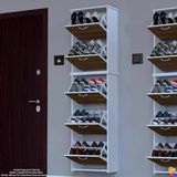 Modilayn Verve Asma Kapı Önü 52X194x 26 Cm' Lik 5 Düşer Kapak 10 Göz Bölmeli Ayakkabılık