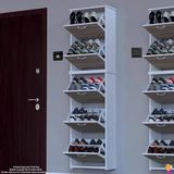 Modilayn Verve Asma Kapı Önü 52X194x26 Cm 5 Düşer Kapak 10 Göz Bölmeli Ayakkabılık