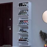 Modilayn Verve Asma Kapı Önü 52X194x26 Cm’ Lik 5 Düşer Kapak 10 Göz Bölmeli Ayakkabılık
