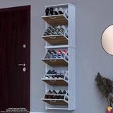 Modilayn Verve Asma Kapı Önü 52X194x26 Cm’lik 5 Düşer Kapak 10 Göz Bölmeli Ayakkabılık