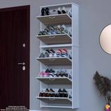 Modilayn Verve Asma Kapı Önü 72X194x26 Cm’ Lik 5 Düşer Kapak 10 Göz Bölmeli Ayakkabılık