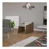 Modilayn Viva Zigon Sehpa Takımı High Gloss *Ceviz - Beyaz