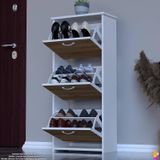 Modilayn West Antre 52X116x 26 Cm’ Lik 3 Düşer Kapak 6 Göz Bölmeli Ayakkabılık