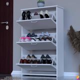 Modilayn West Antre 72X116x26 Cm’ Lik 3 Düşer Kapak 6 Göz Bölmeli Ayakkabılık