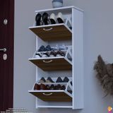 Modilayn West Asma Antre 52 X116x 26 Cm’ Lik 3 Düşer Kapak 6 Göz Bölmeli Ayakkabılık