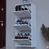 Modilayn West Asma Antre 52X116x 26 Cm’ Lik 3 Düşer Kapak 6 Göz Bölmeli Ayakkabılık