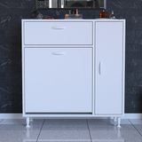 Modilayn Yenice Çok Amaçlı Banyo Dolabı 2 Kapaklı Kirli Çamaşır Sepetli Banyo Dolabı 90 x 97.5 X32 cm