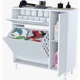 MODİLAYN YENİCE Çok Amaçlı Banyo Dolabı 90 x 97.5 x 32 cm Kirli Çamaşır Sepetli Dolap